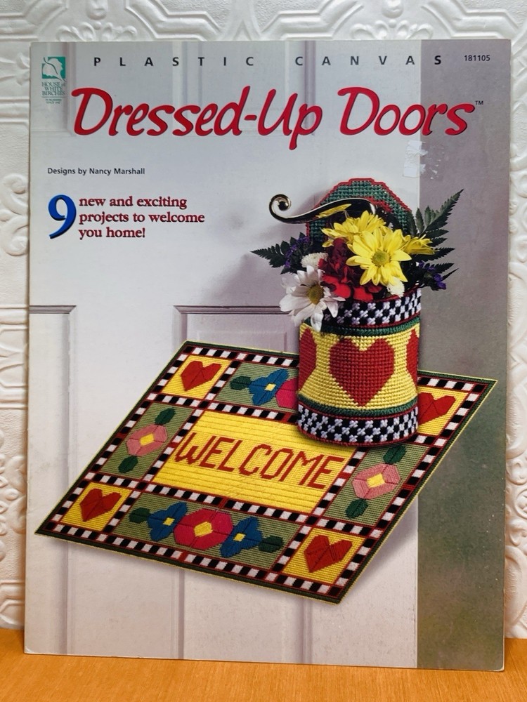 Dressed Up Doors Plastic Canvas Patterns Welcome Door Knob Baskets Door Crowns
