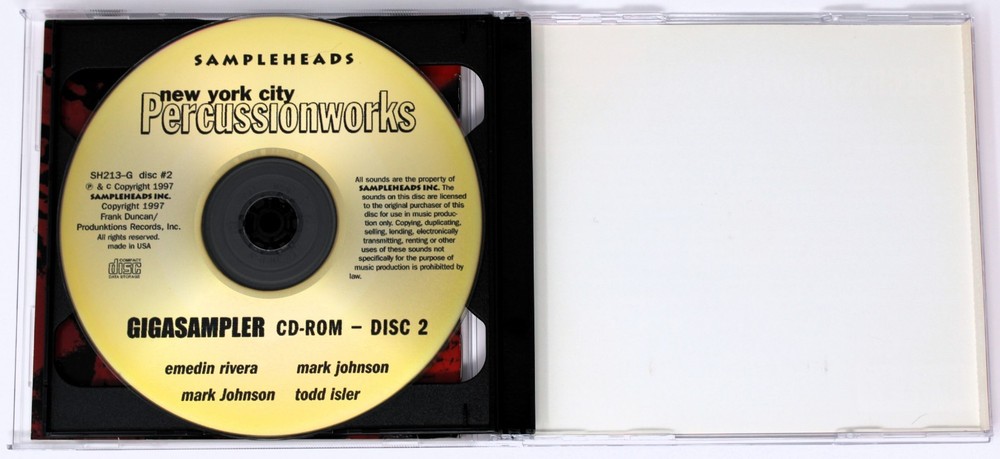 Sampleheads New York City Percussionworks Gigasampler Format Sample/Sampling CD
