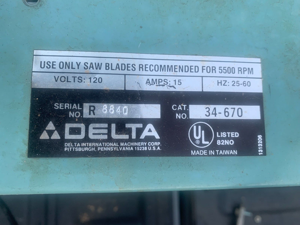 Delta Table Saw 34-670 Angle Tilt Screw Assembly