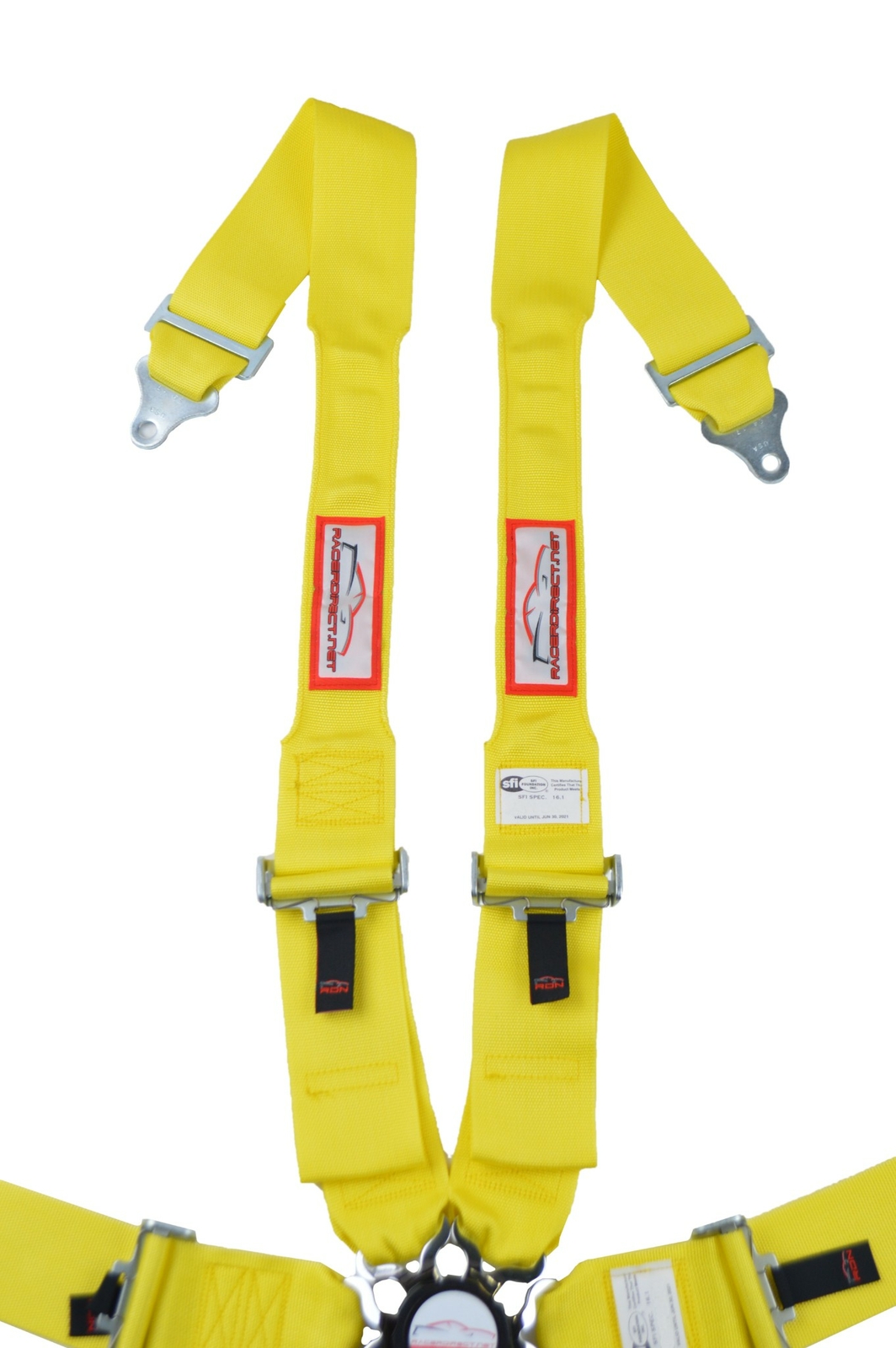 CAM LOCK RACING HARNESS FOR HEAD NECK RESTRAINT SYSTEMS 5 POINT SFI 16.1 YELLOW