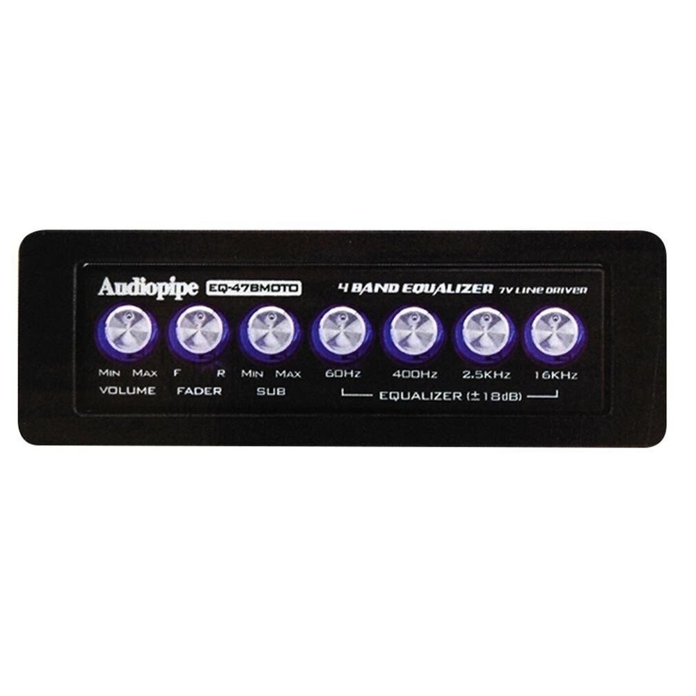 Audiopipe 4 Band 7V Graphic Equalizer EQ-47BMOTO