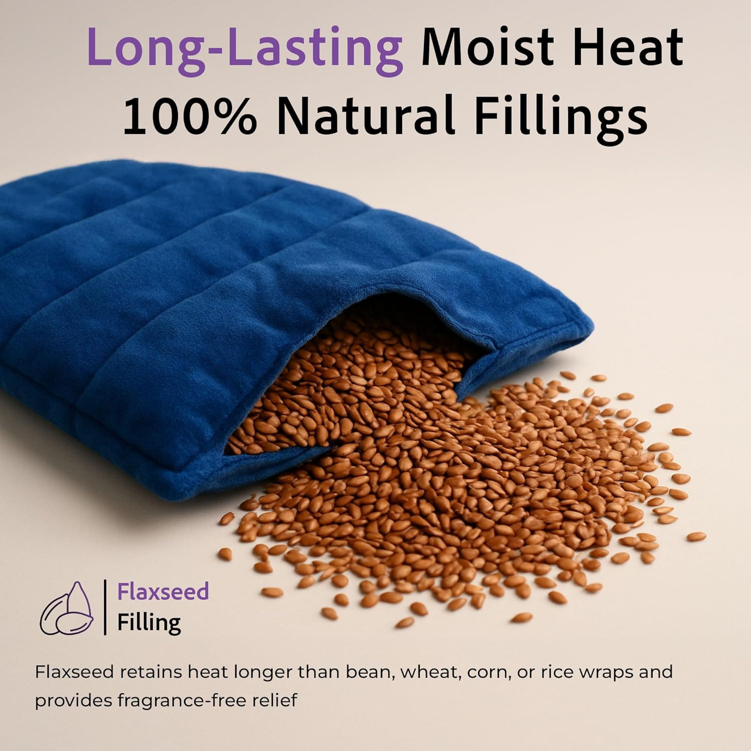 Microwavable Heating Pad for Back Pain Relief – Moist Heat Pack for Neck & Shoul