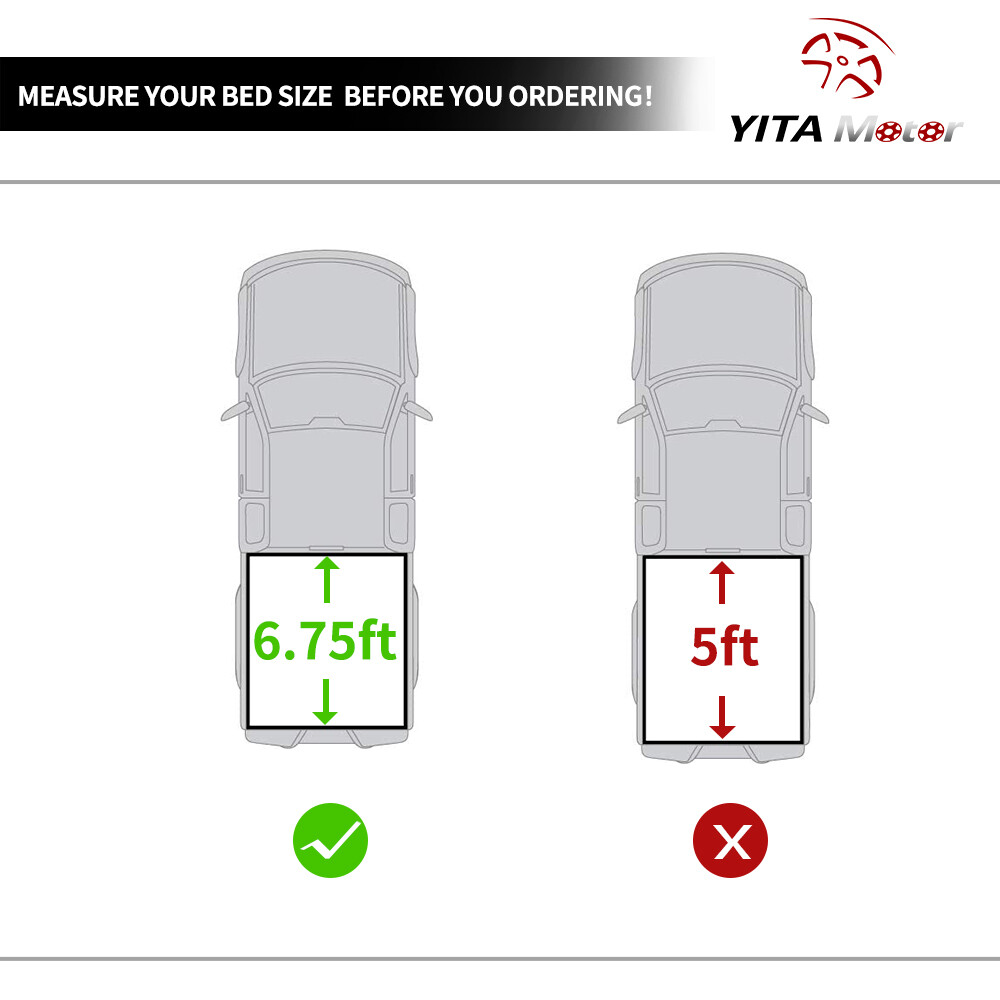6.75 ft Bed Soft 4-Fold Tonneau Cover for 1999-2016 Ford F250 F350 Super Duty