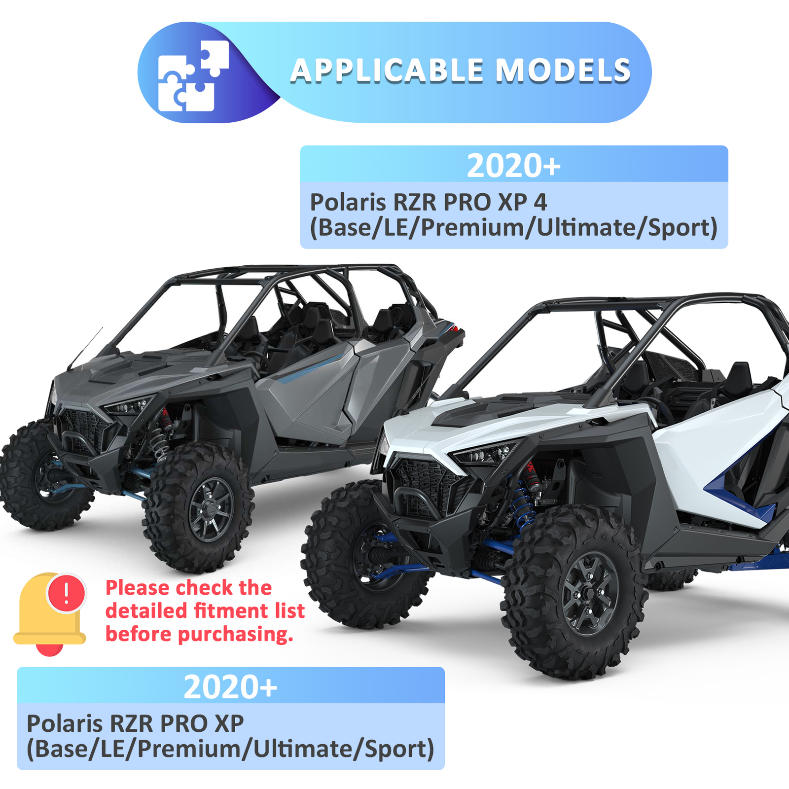 For 2020-2024 Polaris RZR PRO XP/XP 4 UTV 4500lb Electric Winch Mount Combo Kit