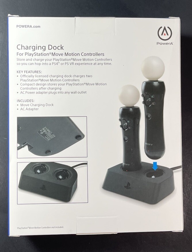 Official PS Move Controller Charging Dock [ Black ] NEW