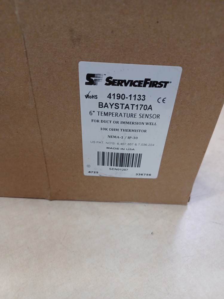 Trane ServiceFirst 4190-1133 BAYSTAT170A 6" Temperature Sensor