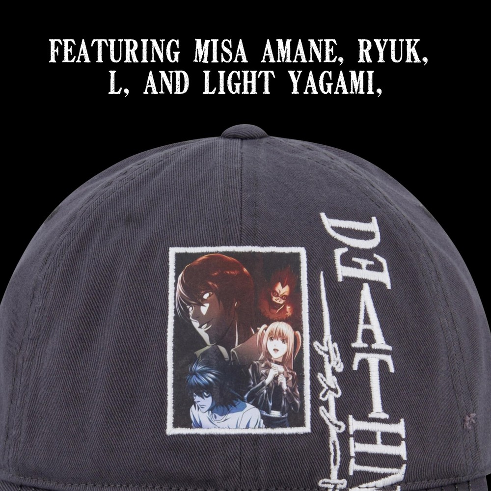 Death Note Hat, Adjustable Baseball Cap with Curved Brim, One Size