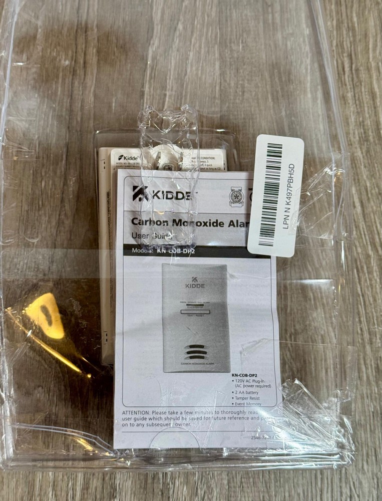 Kidde Carbon Monoxide Detector – Plug-In, AA Battery Backup, Test-Hush Button