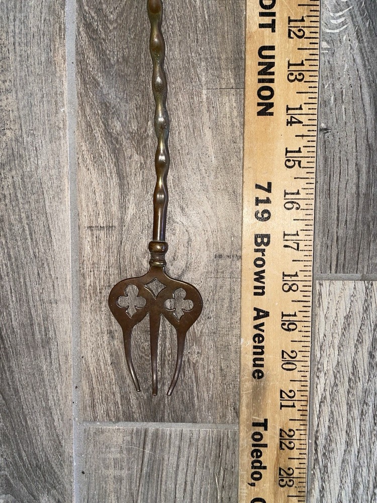 Pixie Pixies At Play Antique Fire Poker Brass