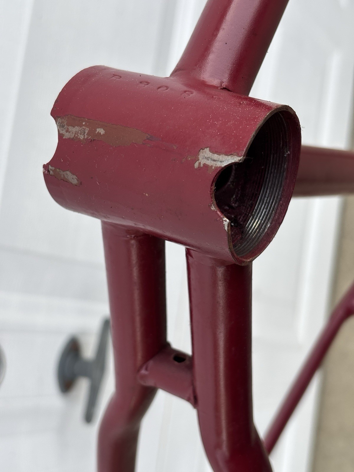 ANTIQUE 1900'S CIRCA ADLAKE 28" REPAINTED MOTORBIKE FRAME SET