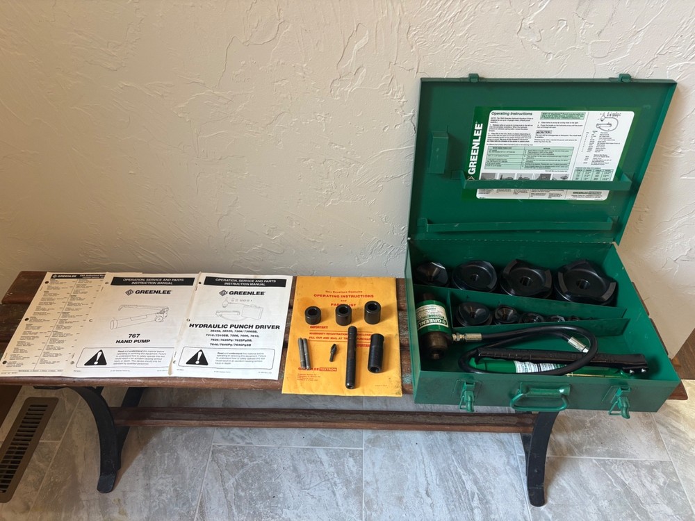 Greenlee Knockout Punch Driver Set 7310 Never Used