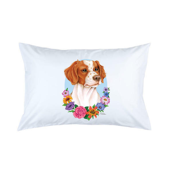 Brittany Spaniel Micro Fiber Pillowcase