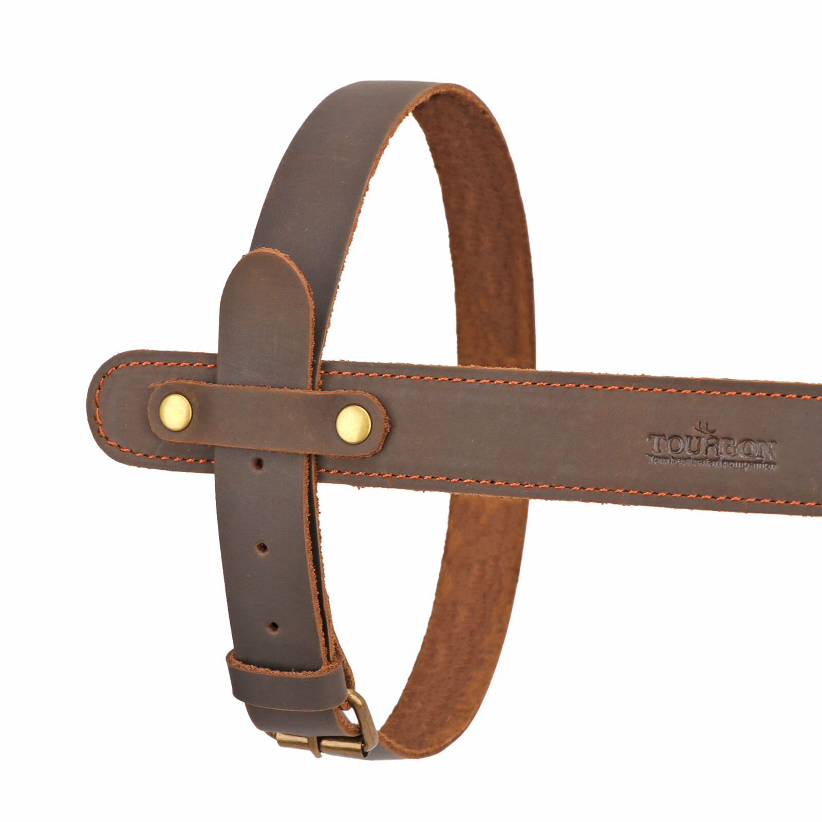 TOURBON Leather Picnic/Motorcycle Blanket Carry Handle Camp Belt Bedroll Strap