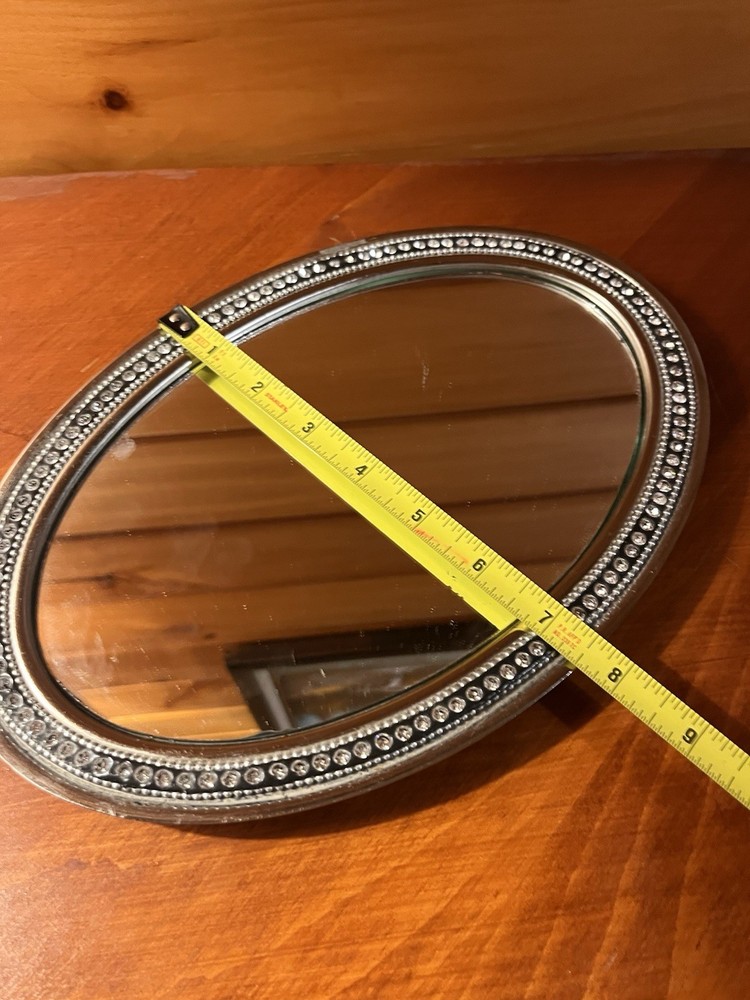 Vintage Mirrored Silverplate Footed OvalTray