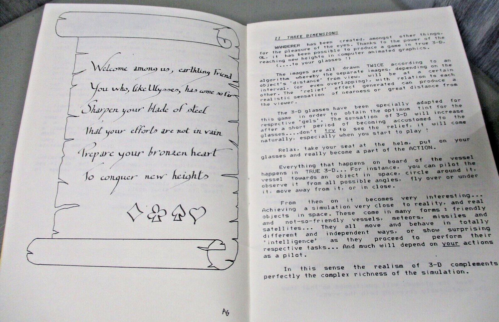 Sinclair QL, Wander 3D Game, Instructions/Manual/Docs, Pyramide 1986 Langlois