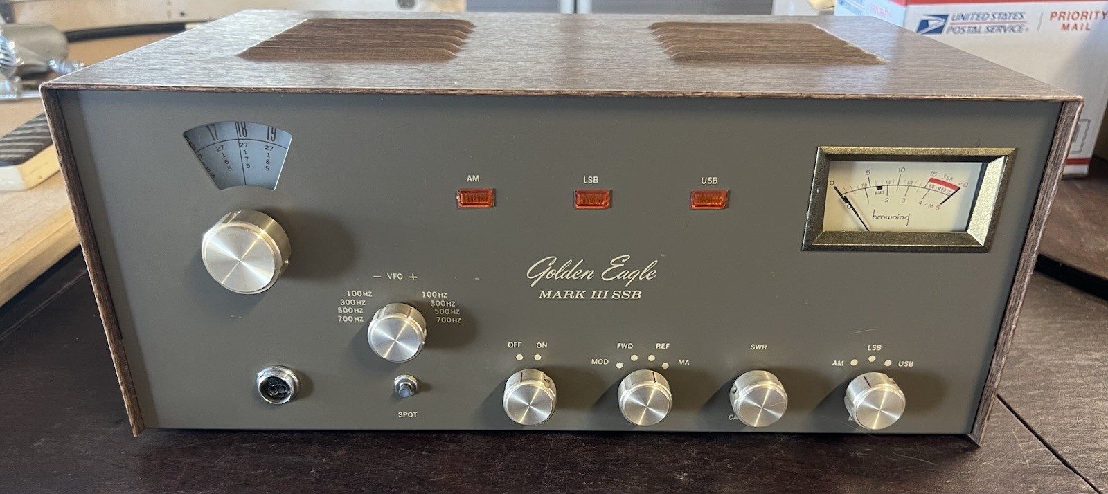 Vintage Browning Golden Eagle Mark III SSB Tube Transmitter for restore project