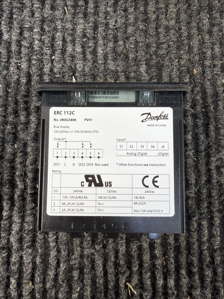 Danfoss ERC 112C Electronic Refrigeration Control Unit No. 080G3494
