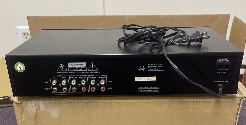 Sound Shaper SS-117EX Stereo Frequency Equalizer (Untested)