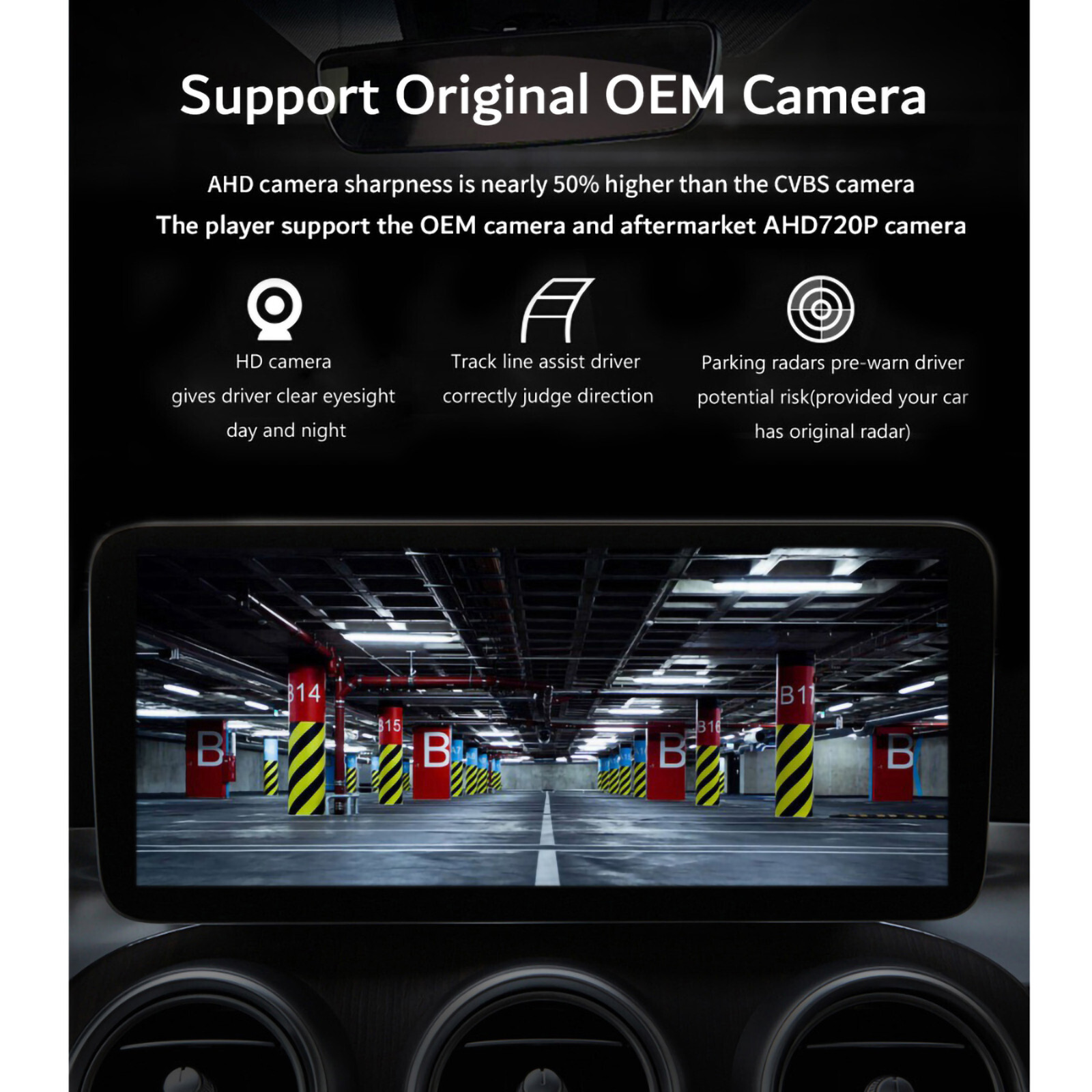 Dual Screen 12.3'' Android CarPlay GPS Stereo For Mercedes C/GLC-Class W205 X253