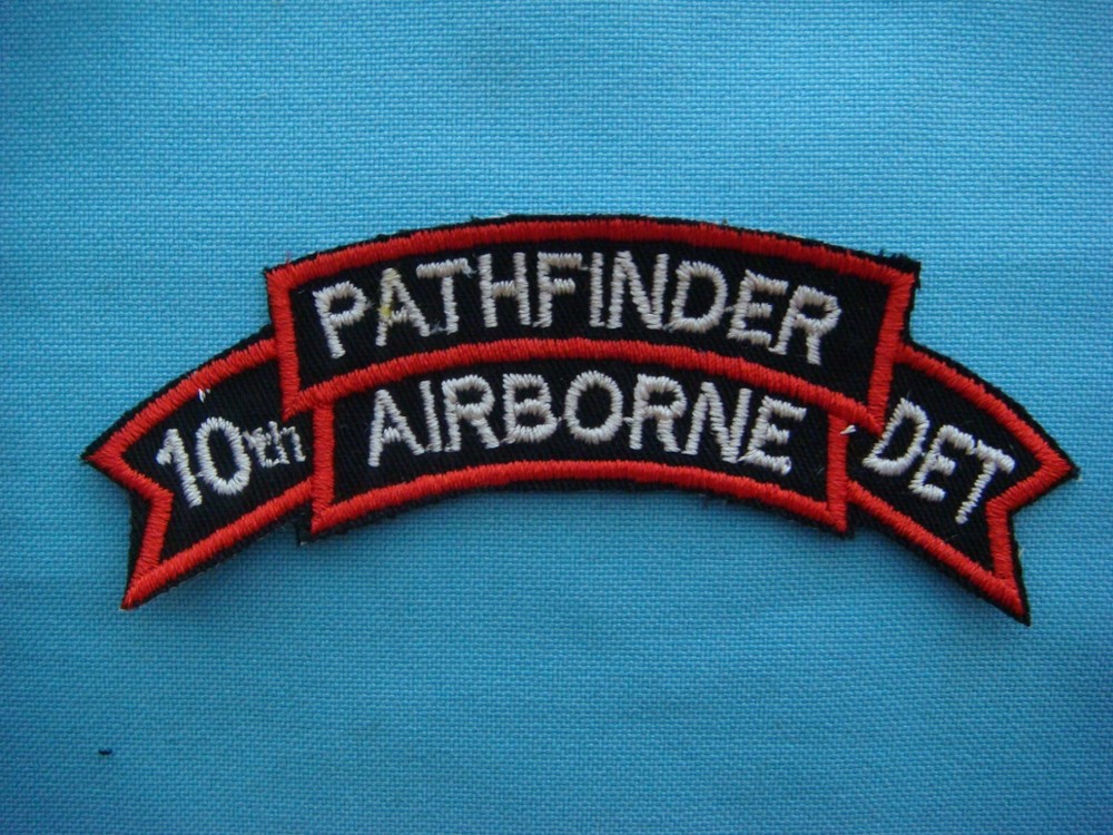 NAM WAR SCROLL PATCH US 10th AIRBORNE DETACHMENT PATHFINDER