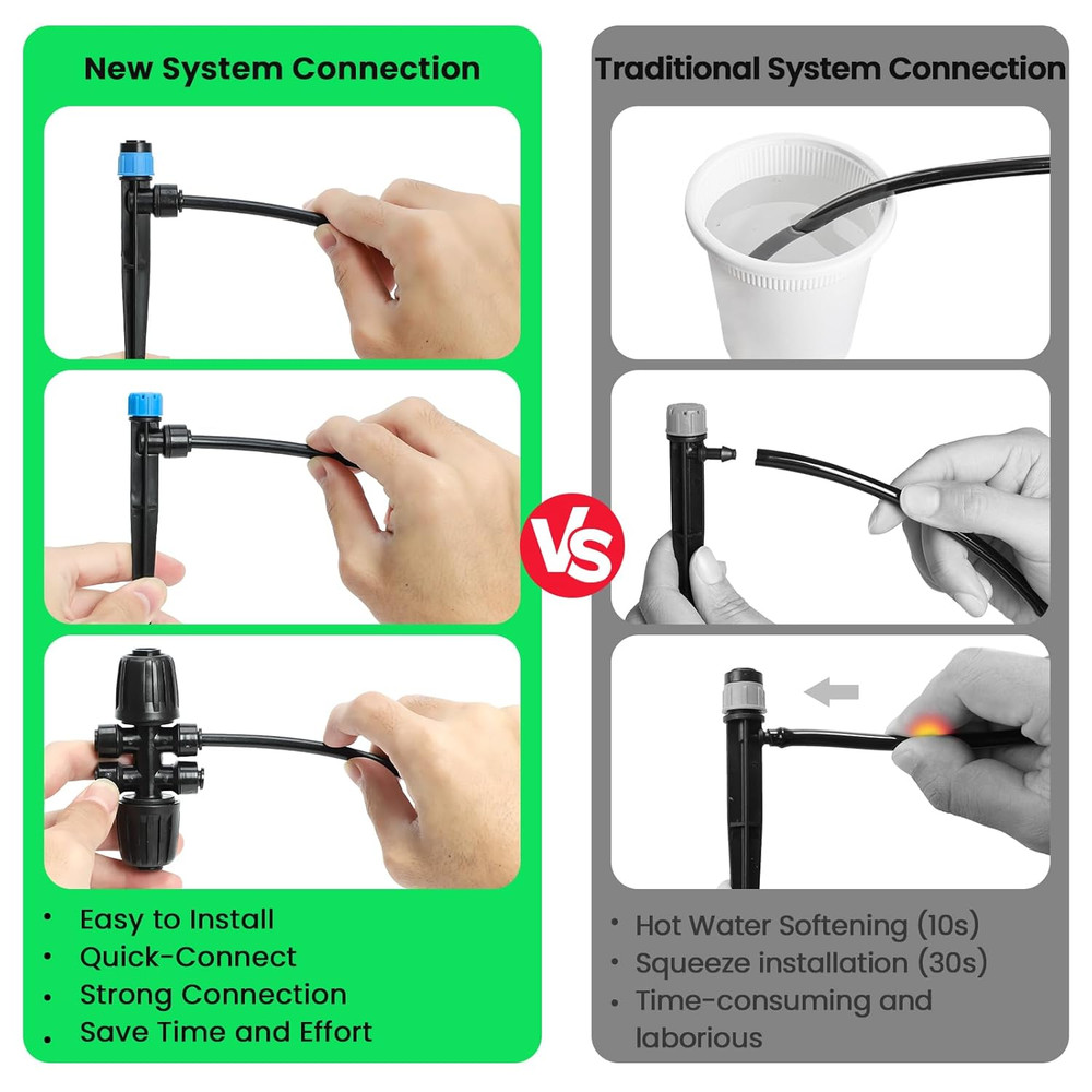 Drip Irrigation System,Quick Connector Garden Watering System Automatic Sprinkle