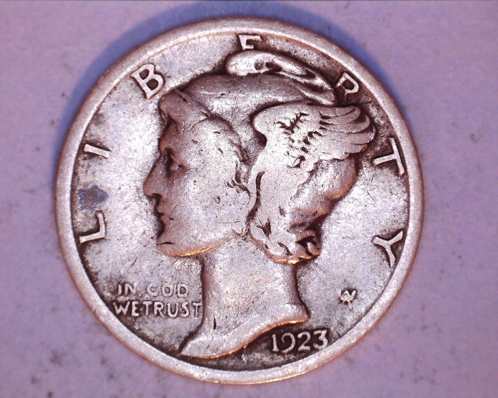 1923 Mercury Head Silver Dime   **110-6A