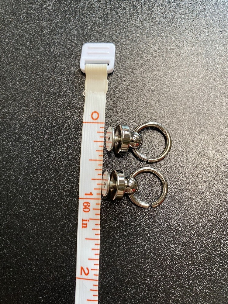 2Pcs Silver Color Brass Rivet Button Ball Studs Rivets D Ring DIY