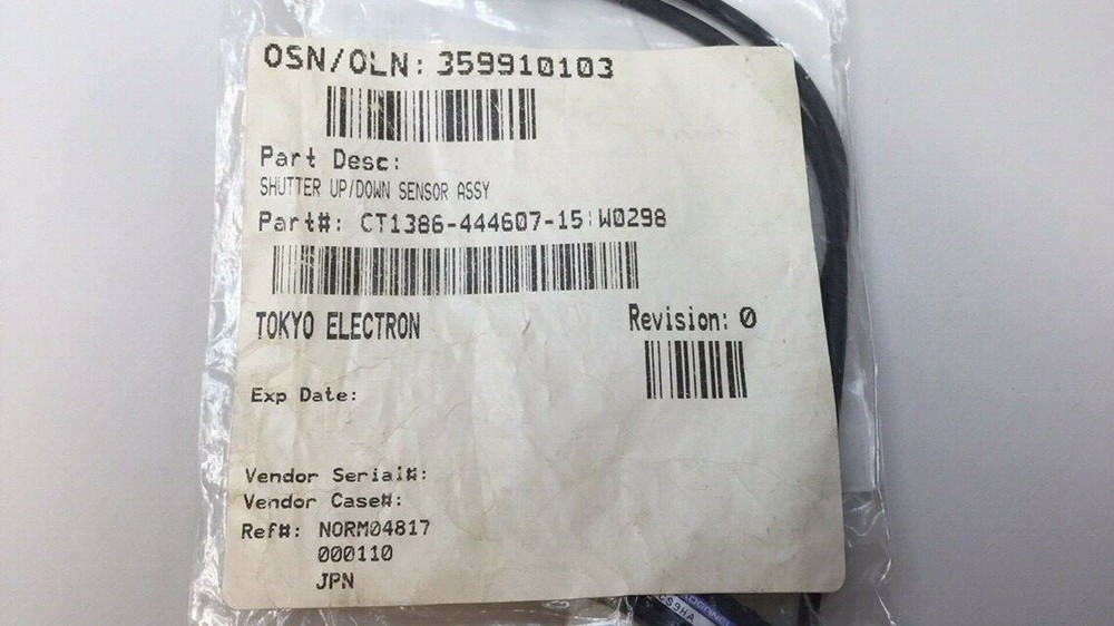 Tokyo Electron CT1386-444607-15 Shutter Up/Down Sensor Assembly