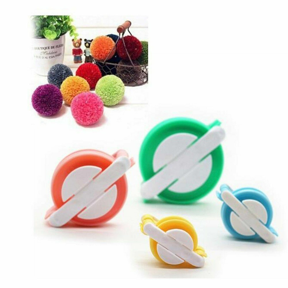 Pompom Maker Fluff Ball Weaver Needle Craft Knitting Wool DIY Tool 4 Sizes
