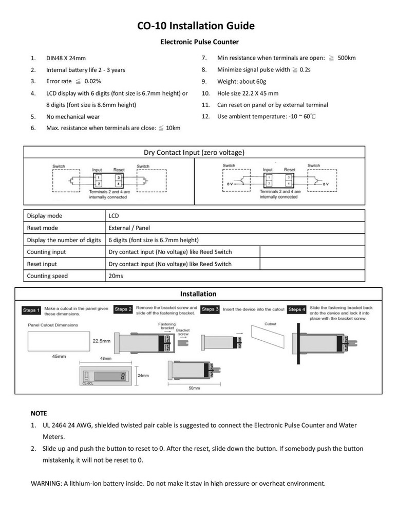 DAE CO-10 Electronic Pulse Counter