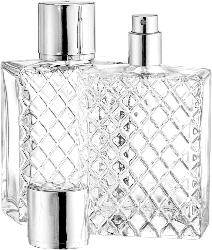 6 Pack Refillable Spray Bottles Perfume Atomizer 100ML 3.4oz Glass Empty Fin...