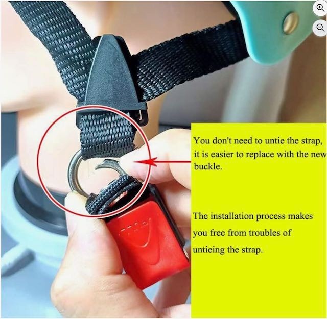 Chinstrap Quick Release Buckle Kit Ratcheted Pull Lock Spring O Rings Carabiner