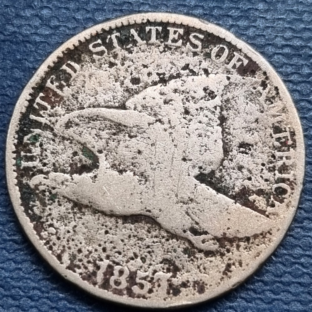 1857 Flying Eagle Cent 1c Penny Circulated #92632