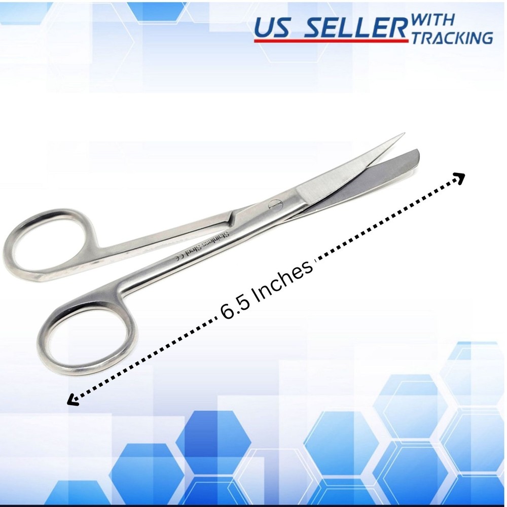 O.R Grade Operating Scissors 6.5" Curved Sharp Blunt