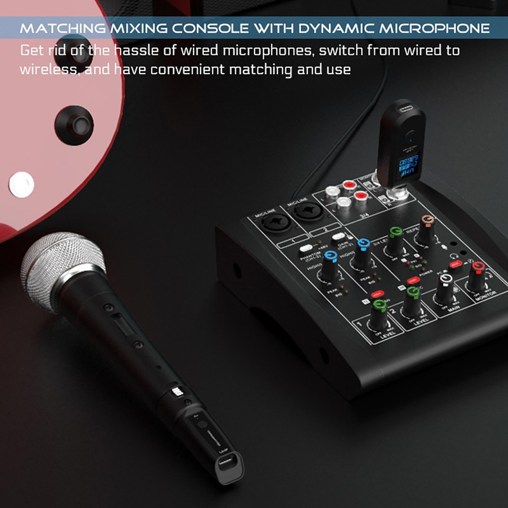 For Mic/Mixing Console/Instruments Audio Transmitter&Receiver Wireless Adapter