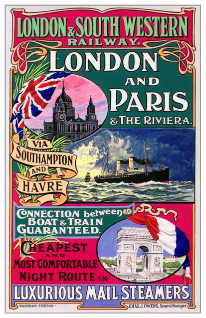 Titanic Boat Train Poster  12 x 18