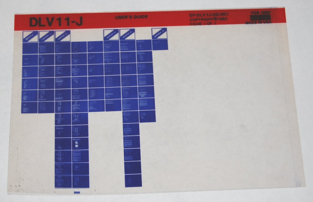 DEC DLV11-J User's Guide, Microfiche