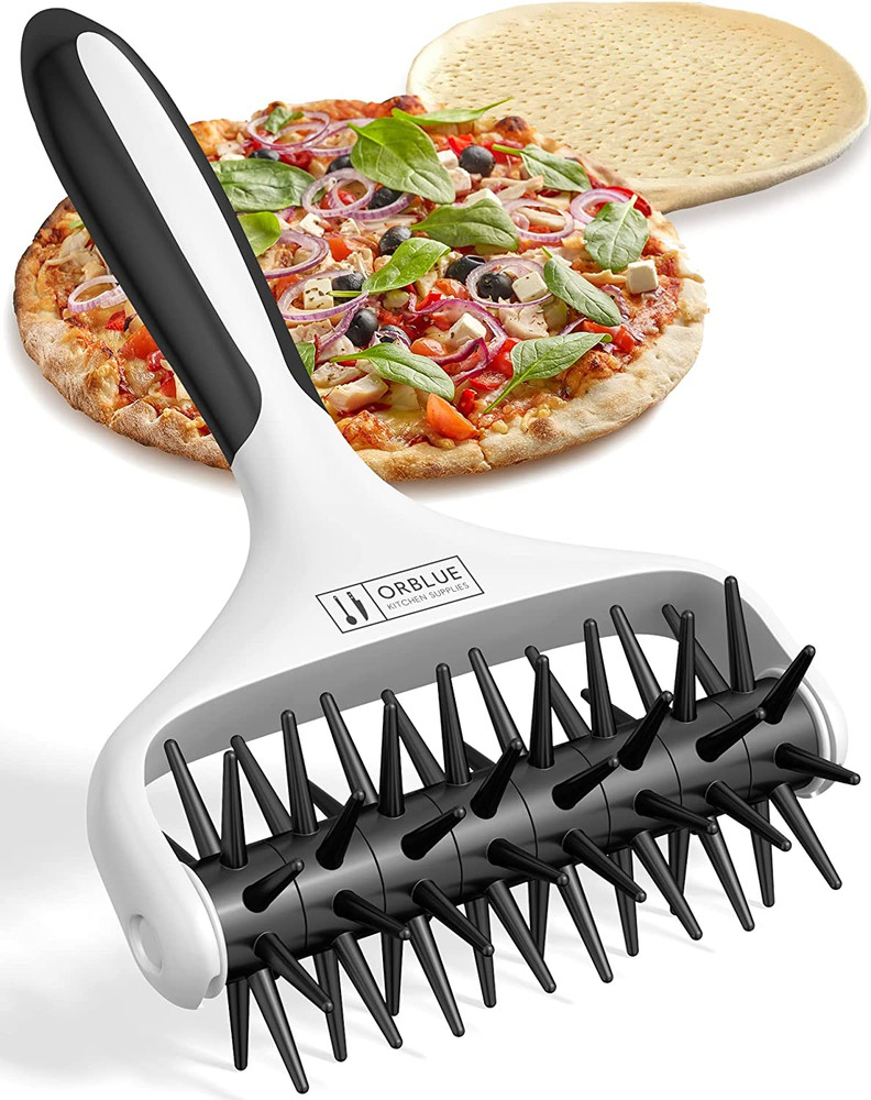 Pizza Dough Docker Pastry Roller with Spikes, Pizza Docking Tool for Home & Comm