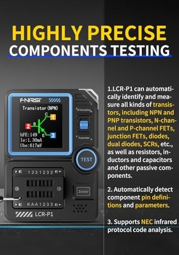 Multifunction Transistor Tester Meter - Capacitor ESR Diode Triode NPN PNP MOSFE