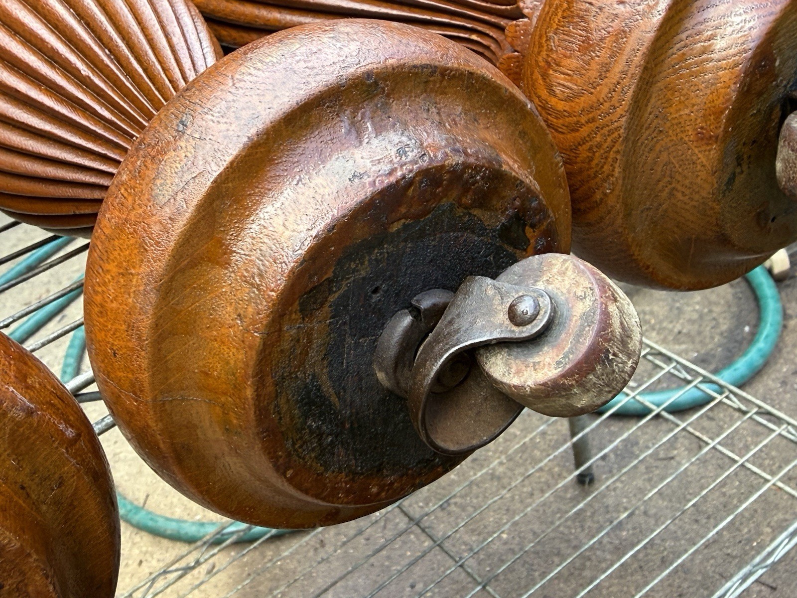 5x Exquisite Antique Wood Fluted Turned Carved Table Legs Victorian Vintage