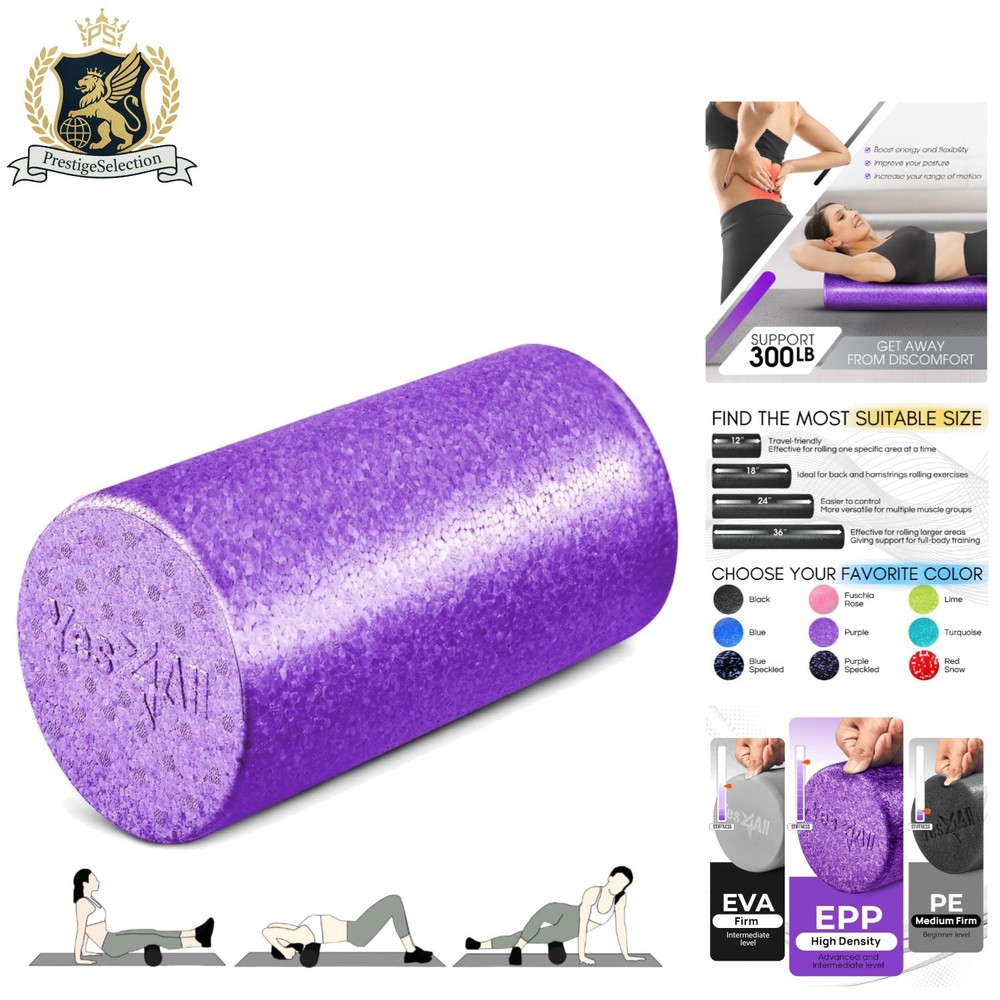 Versatile 12-inch High-Density Foam Roller for Enhanced Flexibility & Mobility
