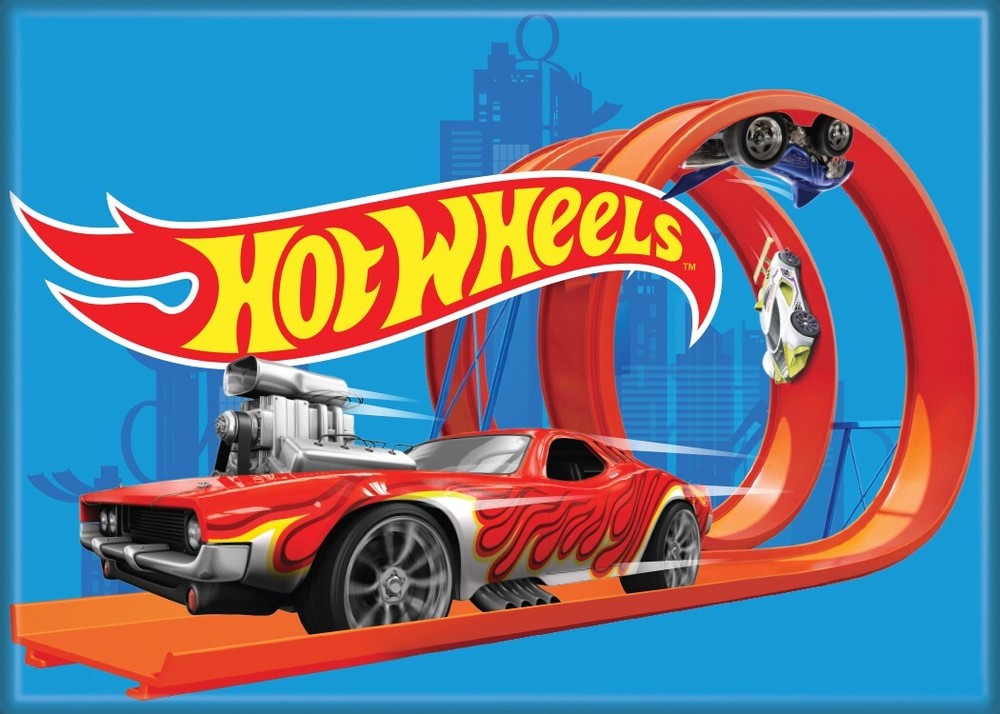 ATA-BOY HOT WHEELS ORANGE TRACK MAGNET