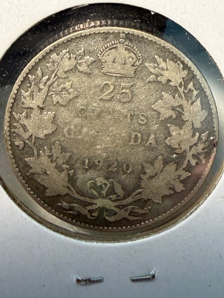 1920 Canada 25 Cent coin
