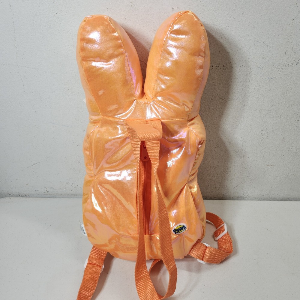Peeps Backpack Bunny Rabbit Shimmering Orange Bookbag 15" NEW
