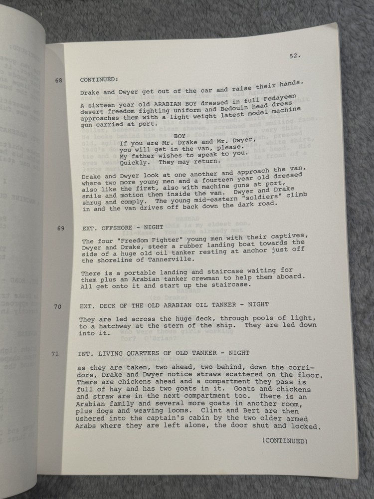 1979 "OIL" by Larry Hankin SCRIPT SCREENPLAY