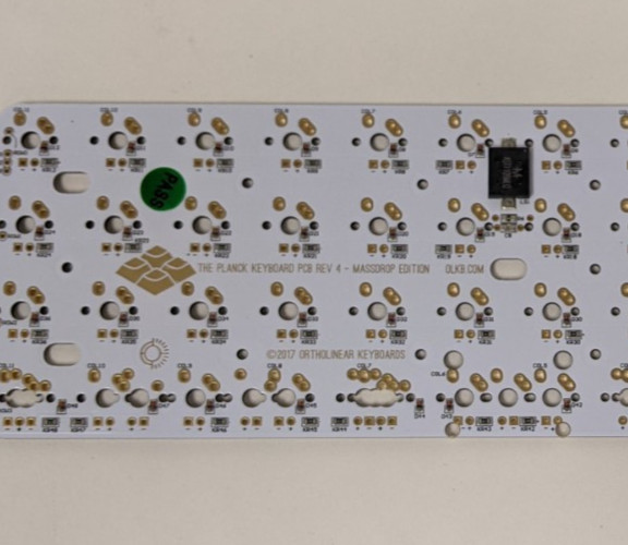 Massdrop x OLKB Planck Keyboard Kit Gunmetal Case MX Compatible Plate Beige/Blac