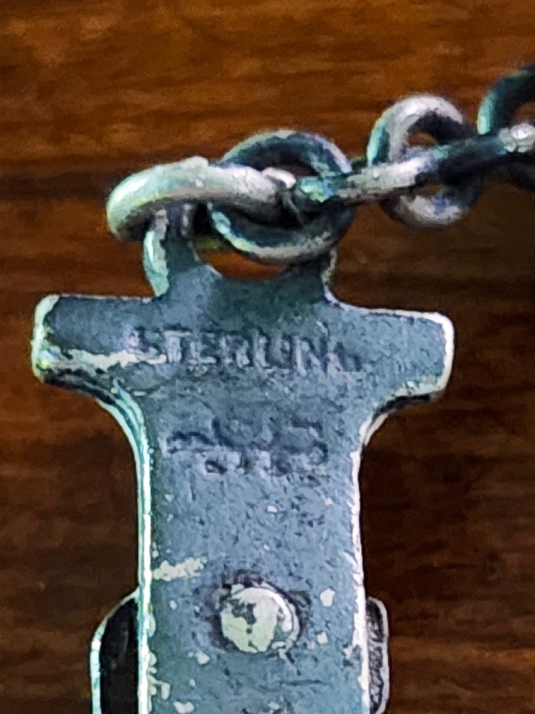 Antique Swift & Fisher Sterling Silver White Enamel Rosary & Vtg Art Nouveau Box