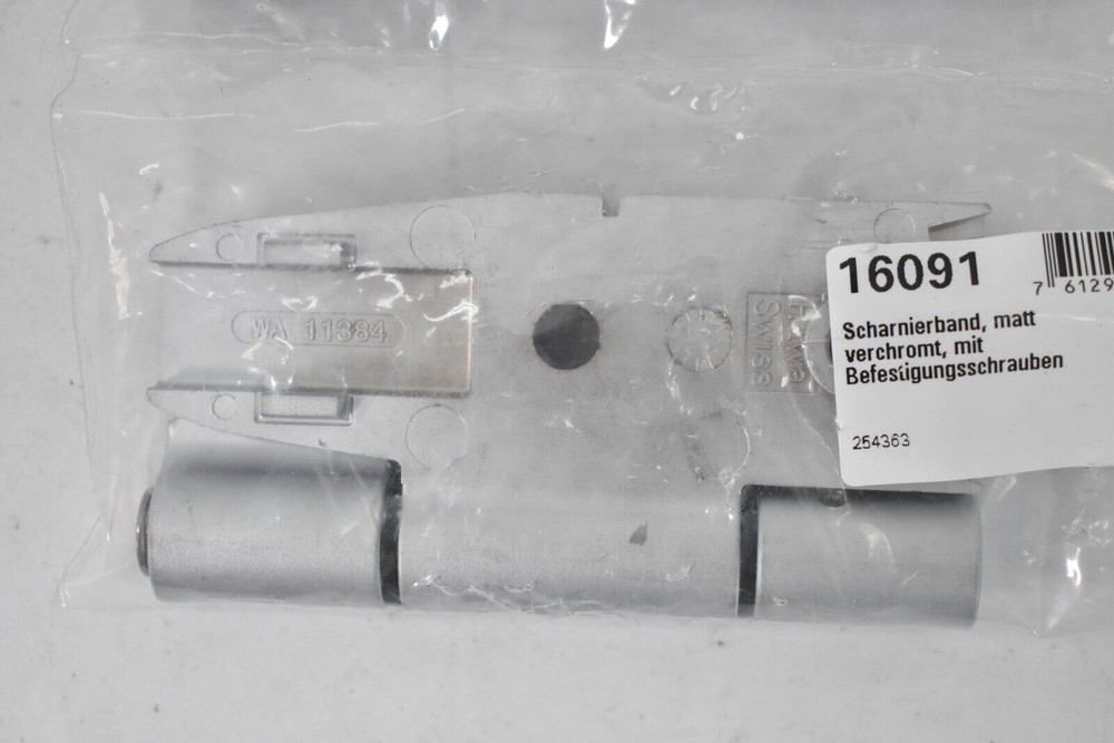 Hawa Sliding Solution Hinge Dull Chromium Finish w Fixing Screws Hardware 16091