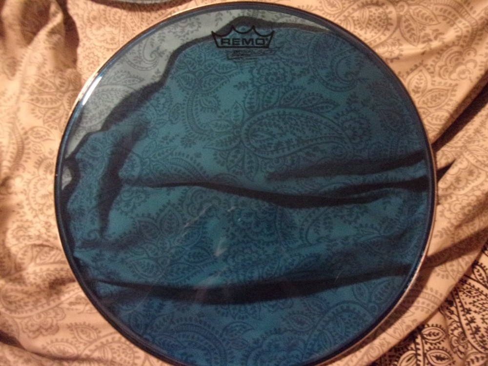 Remo Emperor Colortone Blue Drum Head 14" pulled from barely used tom