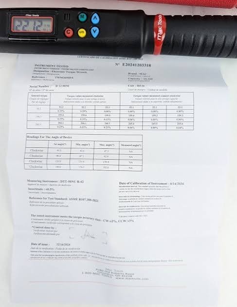 MAC Electric Torque Wrench TWX100FDA